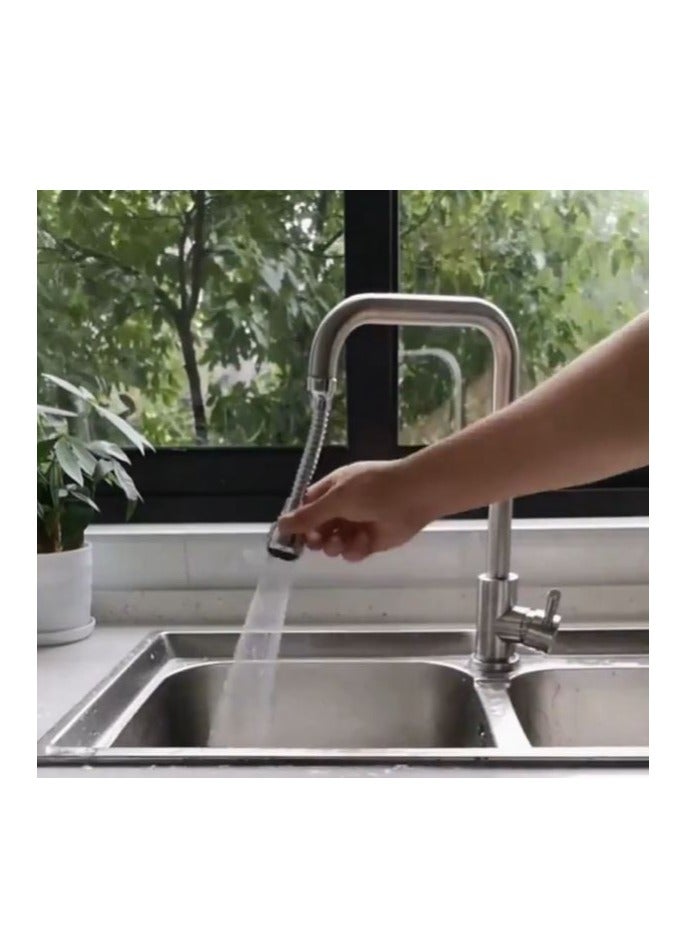 1pc Faucet Extender 360 Rotatable High Pressure Dual Modes (Soft & Strong Spray) Water-Saving Easy Installation Standard size compatible with All Kitchen Sinks - Image 2